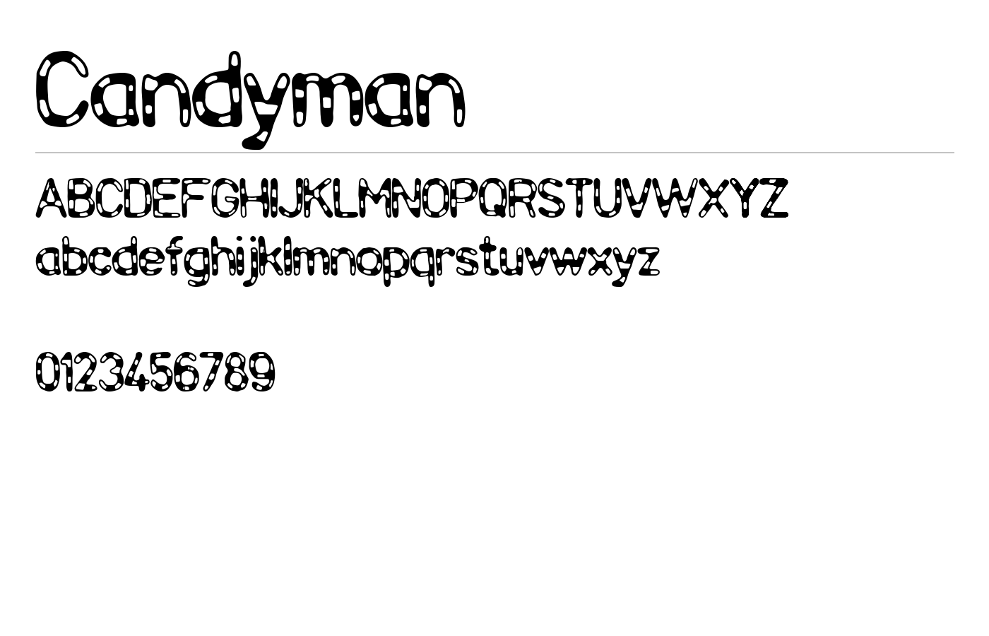 Candyman Font preview