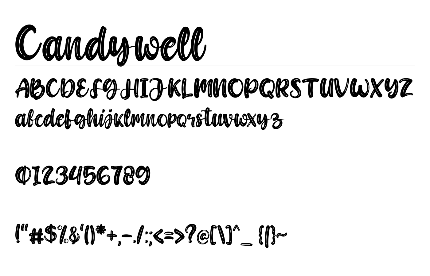 Candywell Font preview