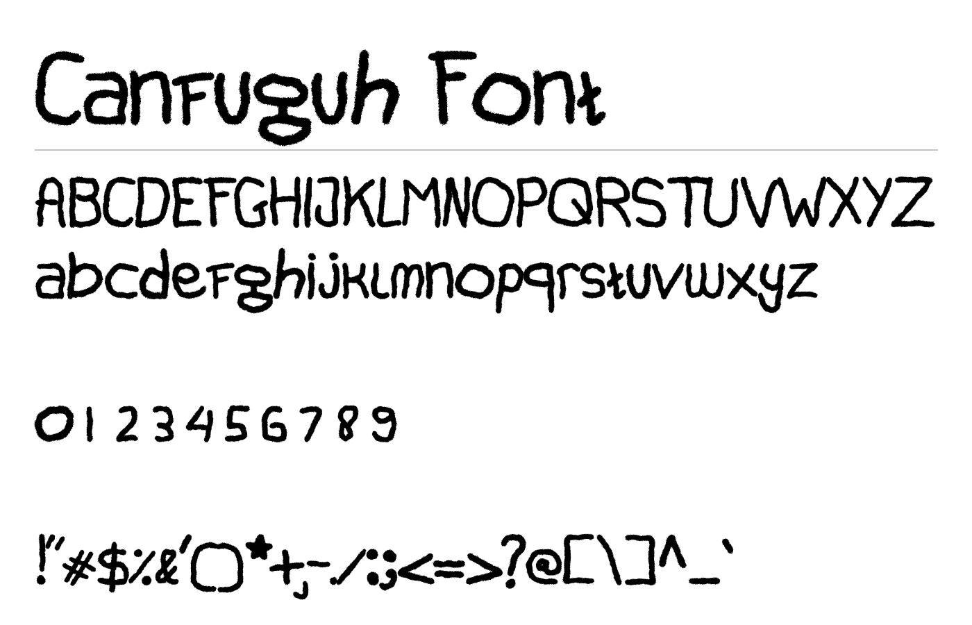 Canfuguh Font preview