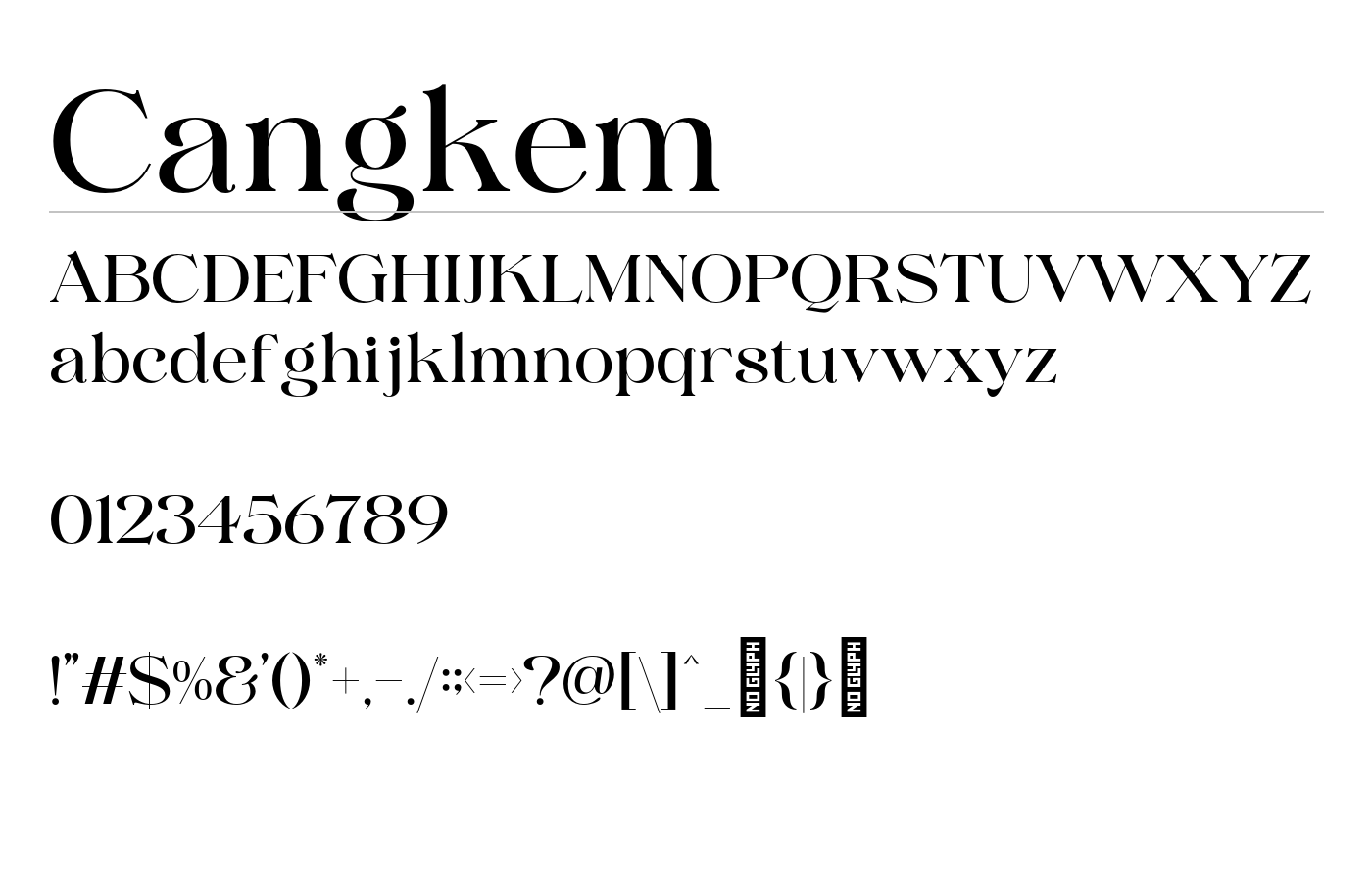 Cangkem Font preview