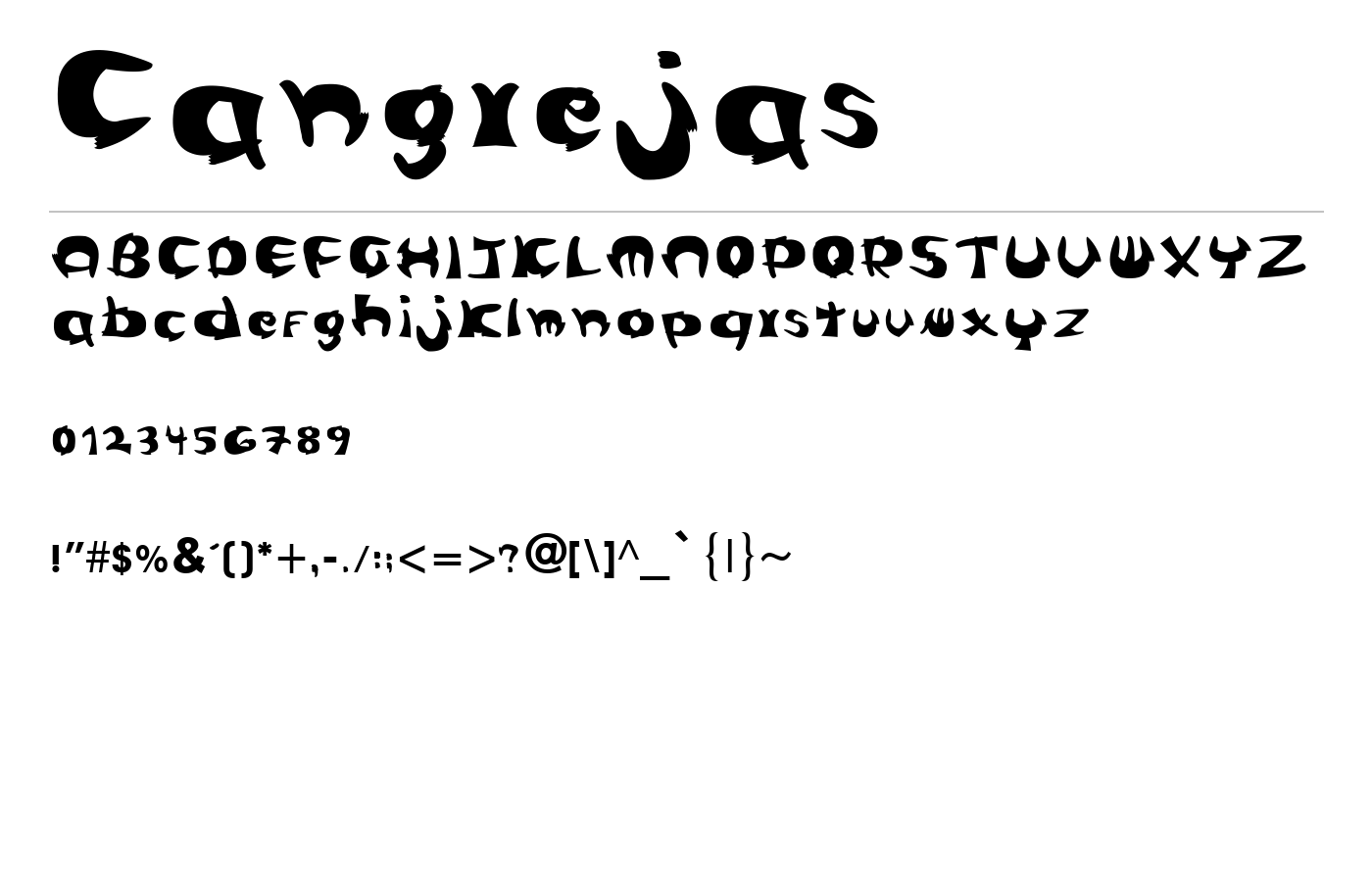 Cangrejas Font preview