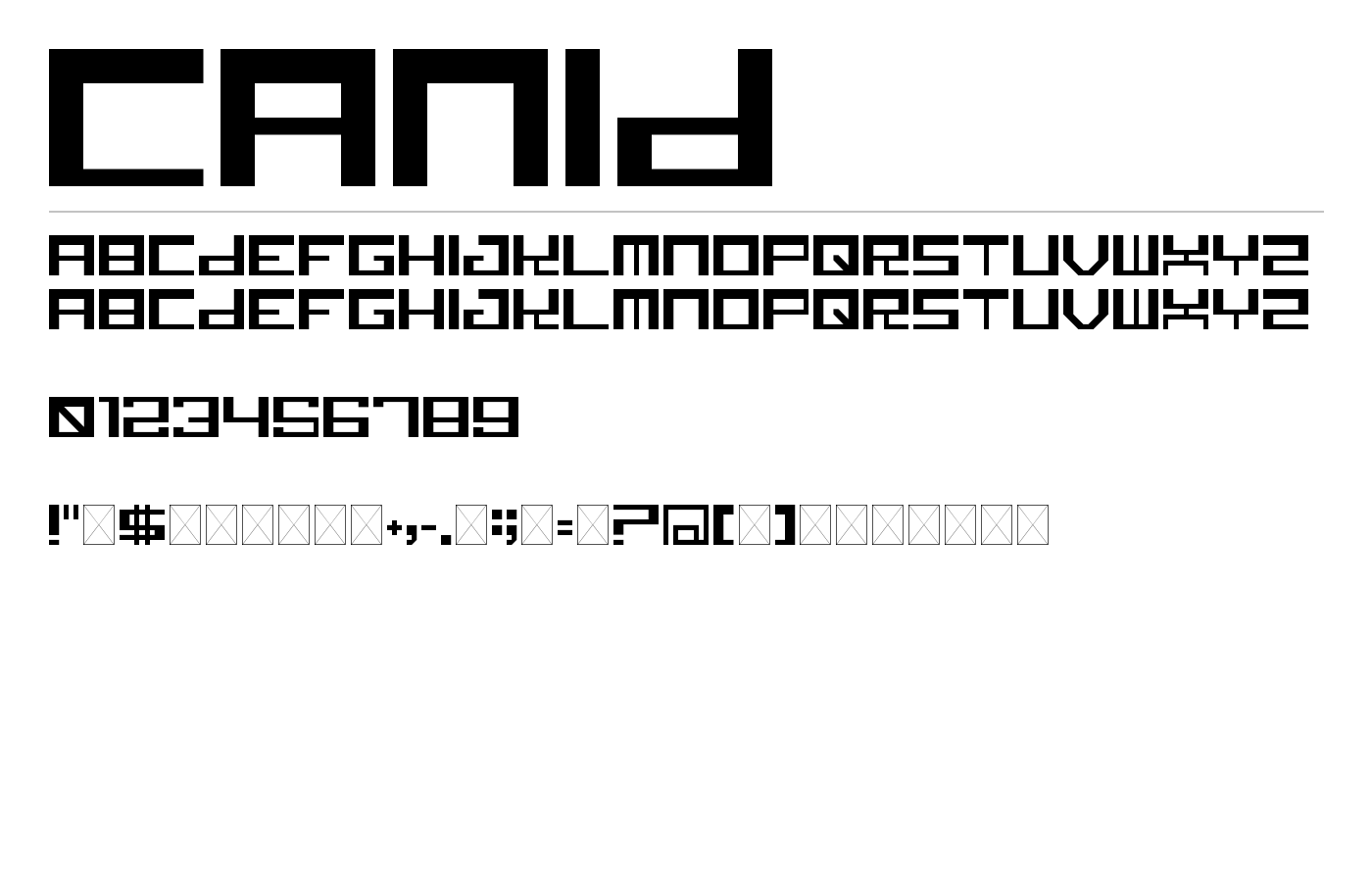 Canid Font preview