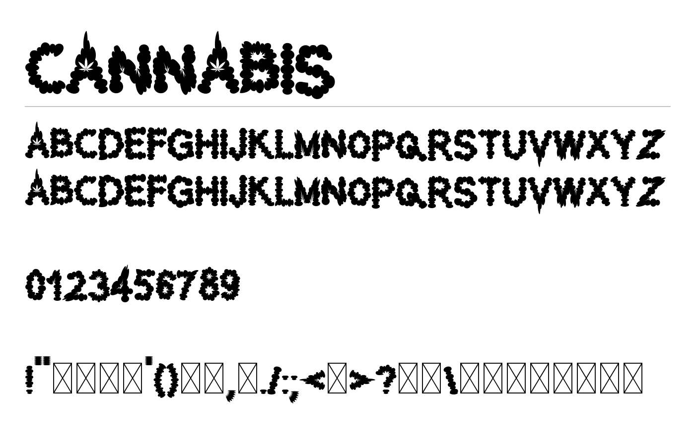 Cannabis Font preview