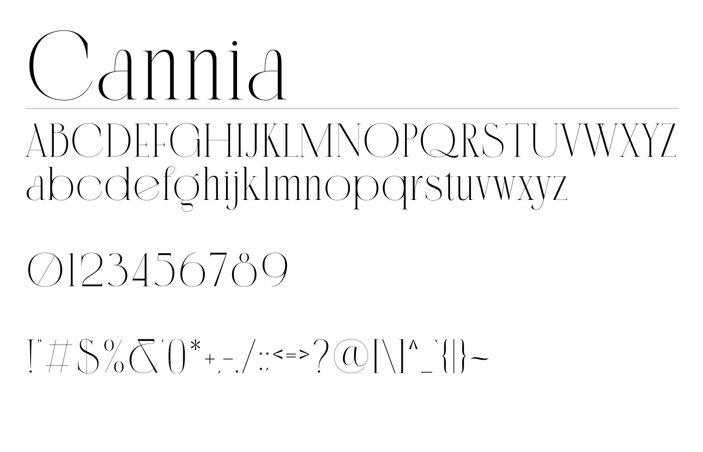 Cannia Font preview
