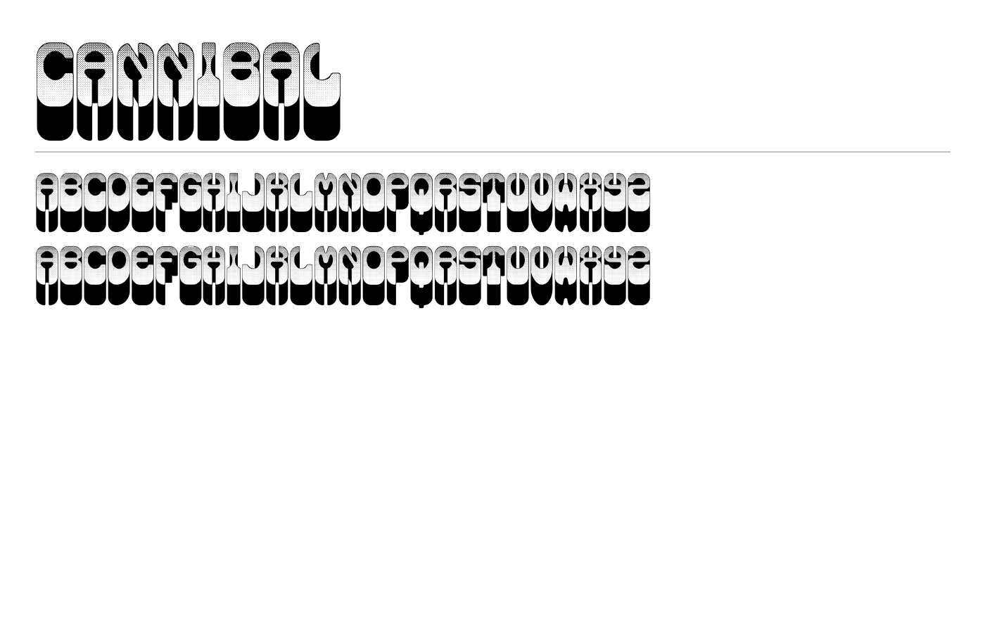Cannibal Font preview