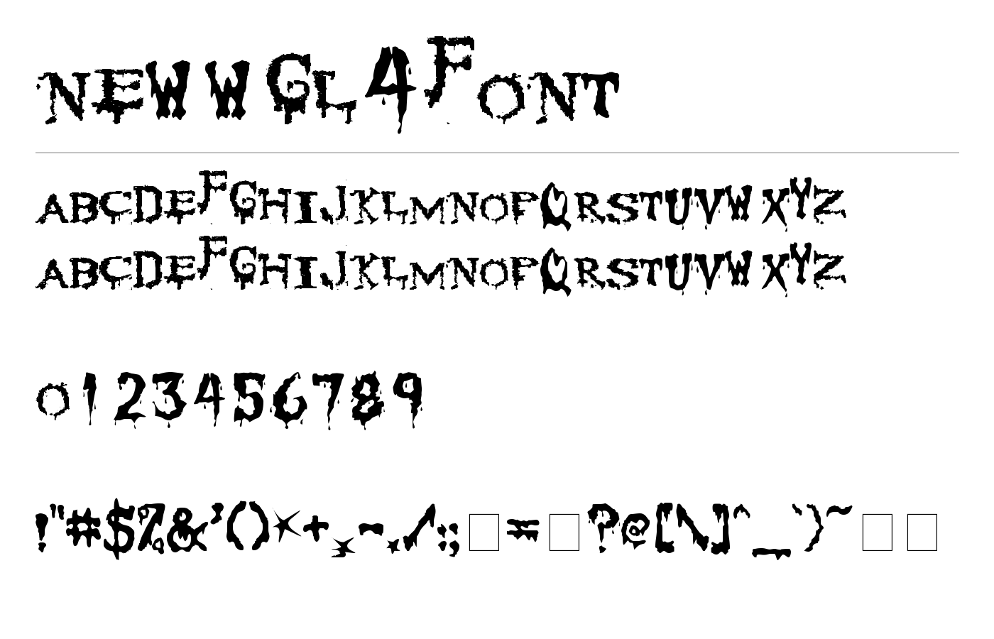 Corpse Font preview