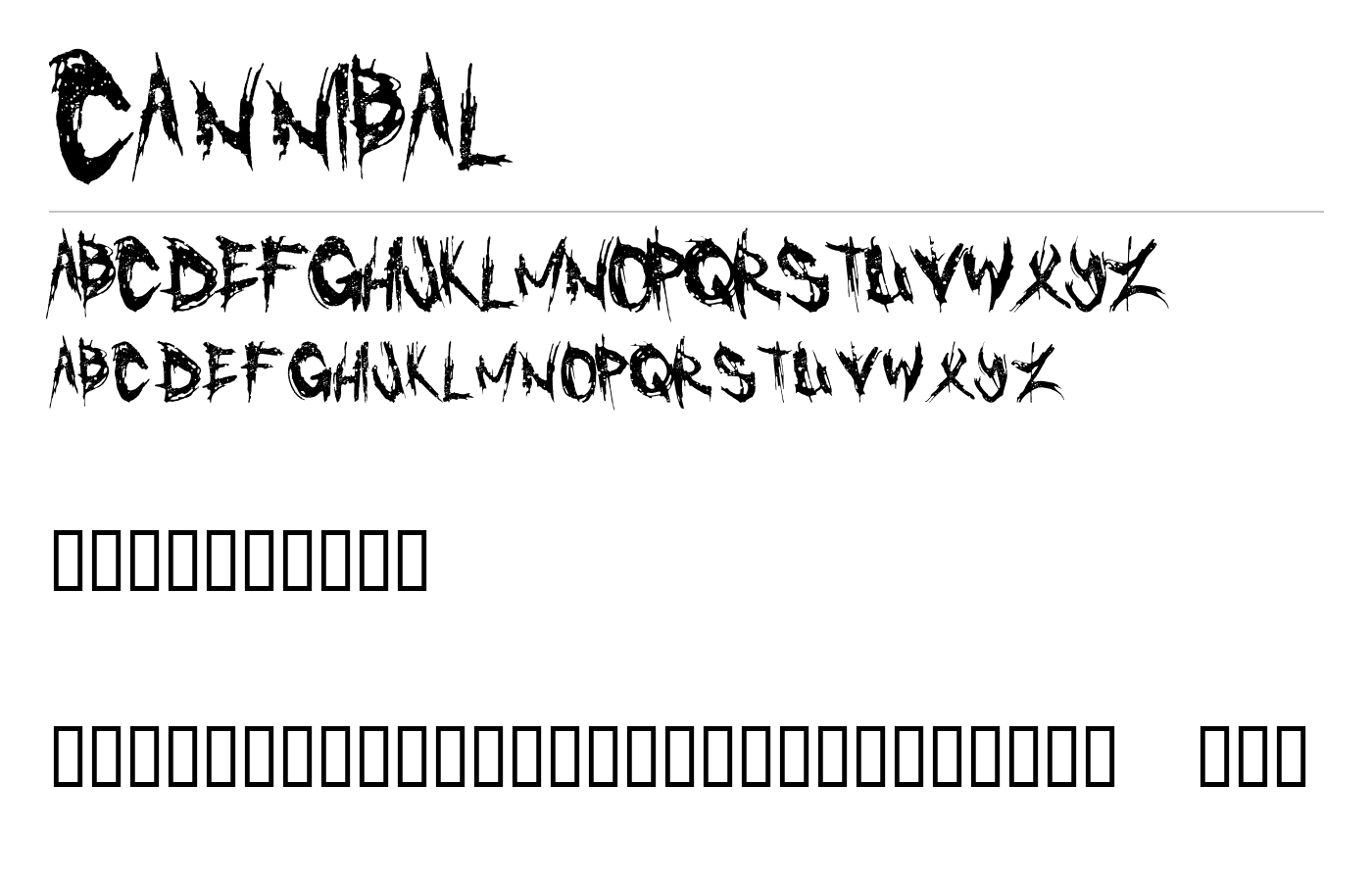 Cannibal Font preview