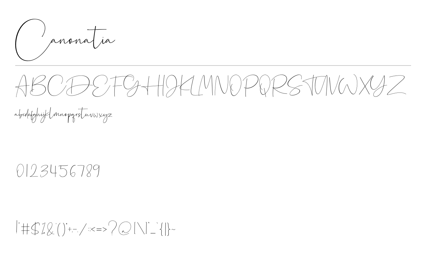 Canonatia Font preview