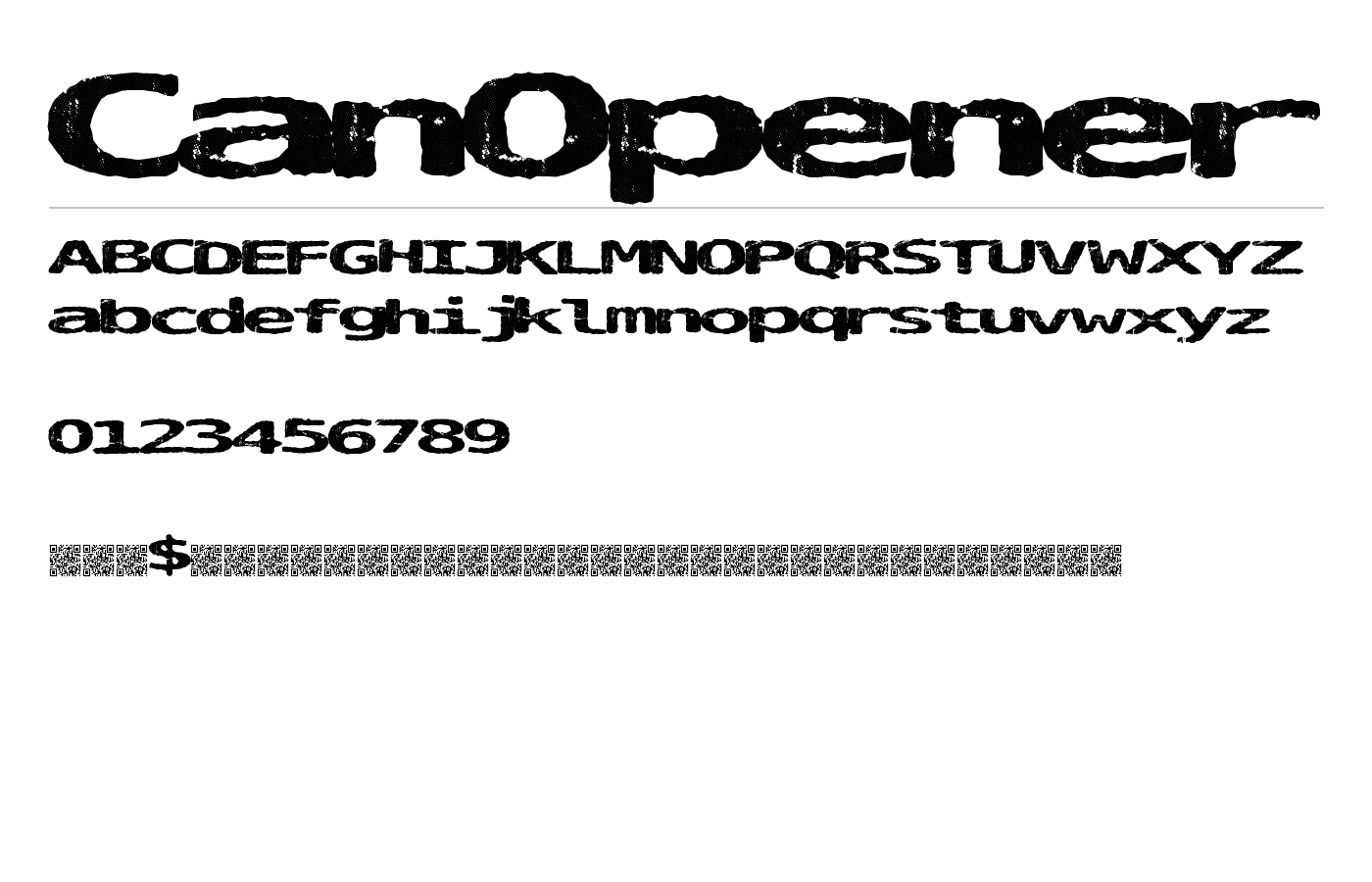 CanOpener Font preview