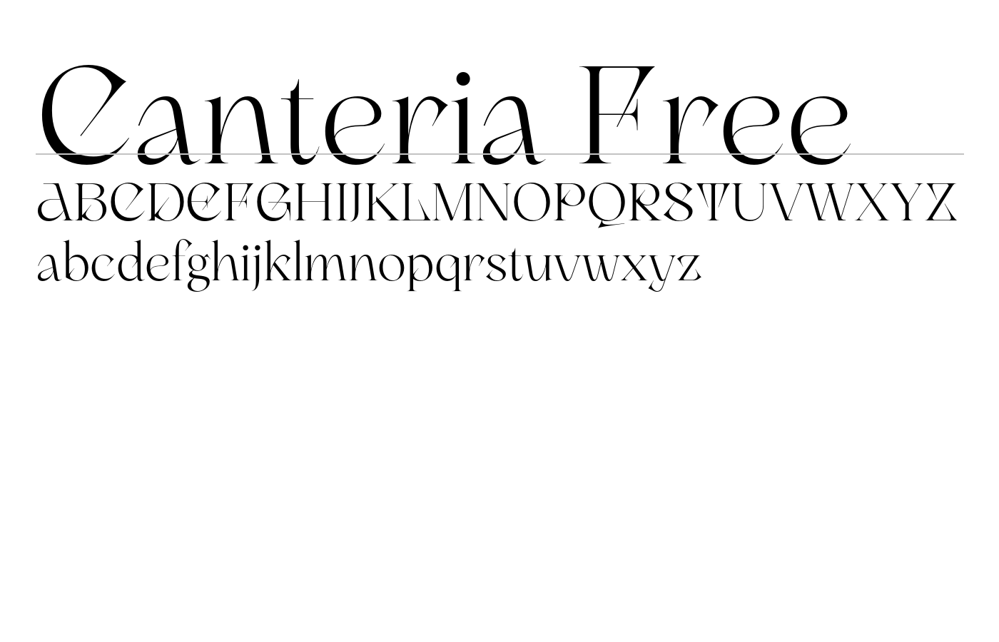 Canteria Free Font preview