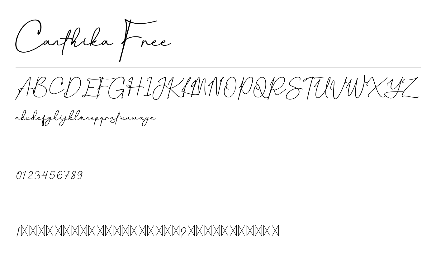Canthika Free Font preview