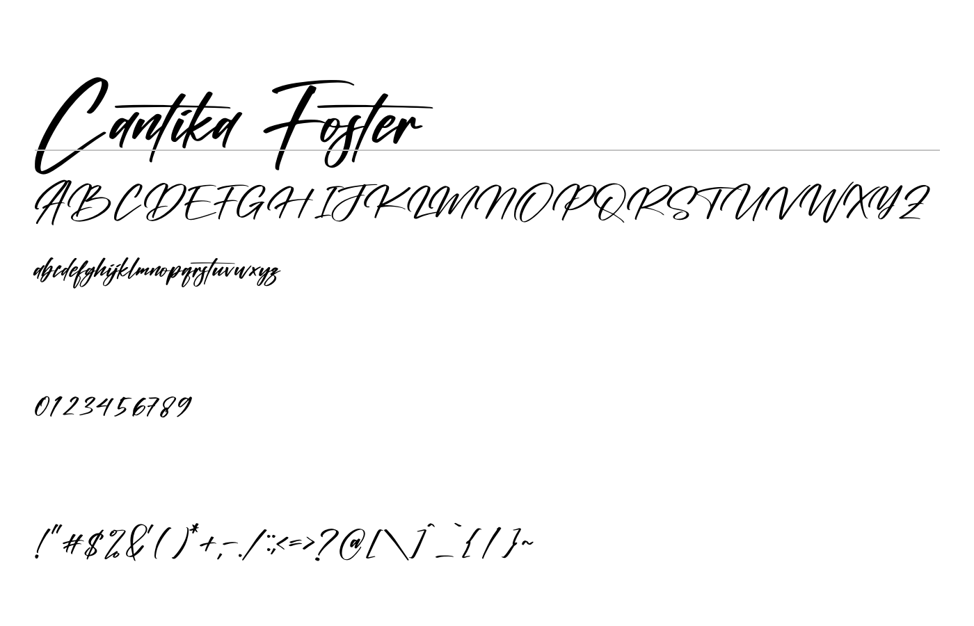 Cantika Foster Font preview