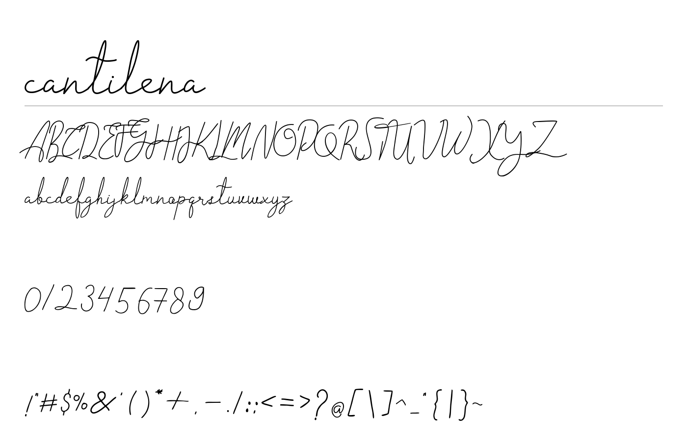 cantilena Font preview