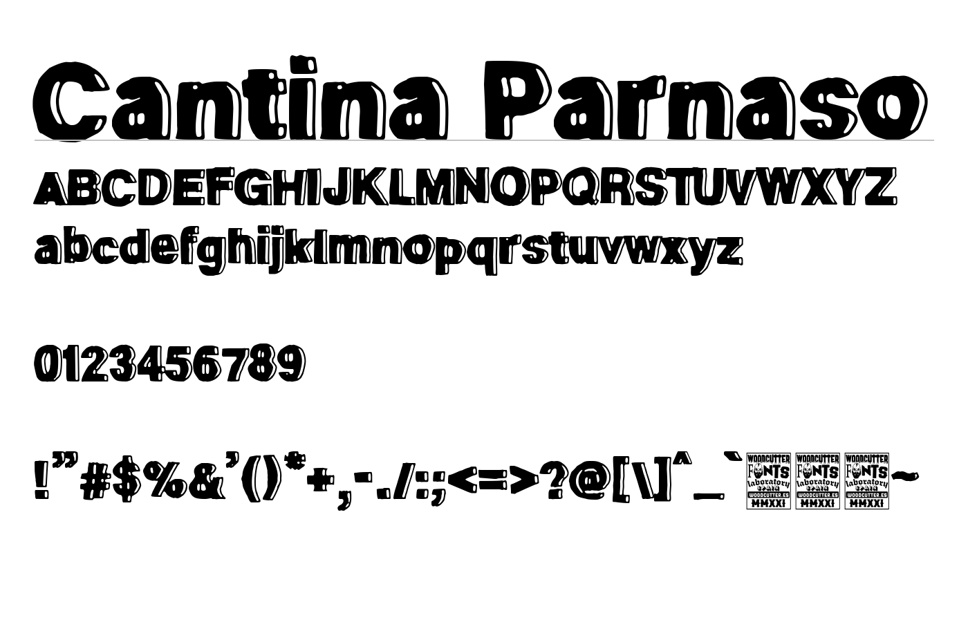 Cantina Parnaso Font preview