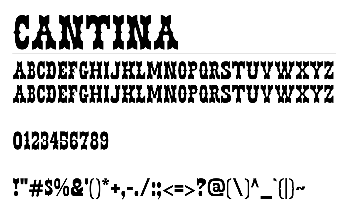 Cantina Font preview