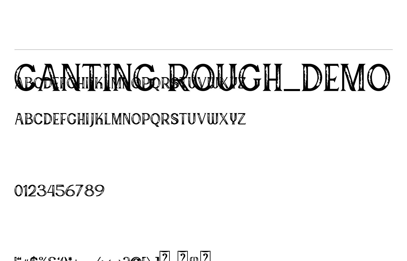 Canting Font preview