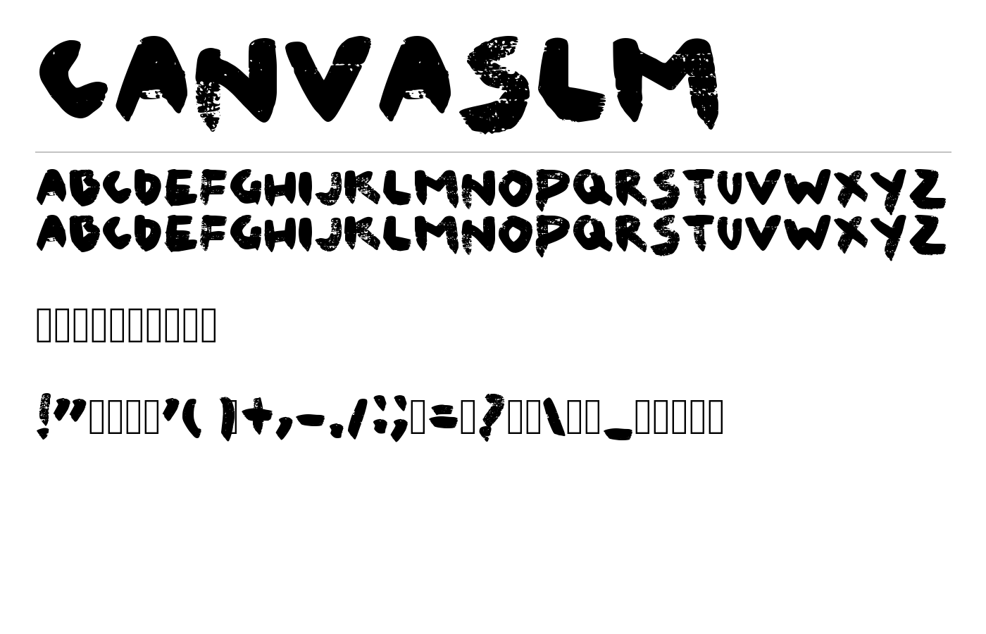 Canvaslm Font preview