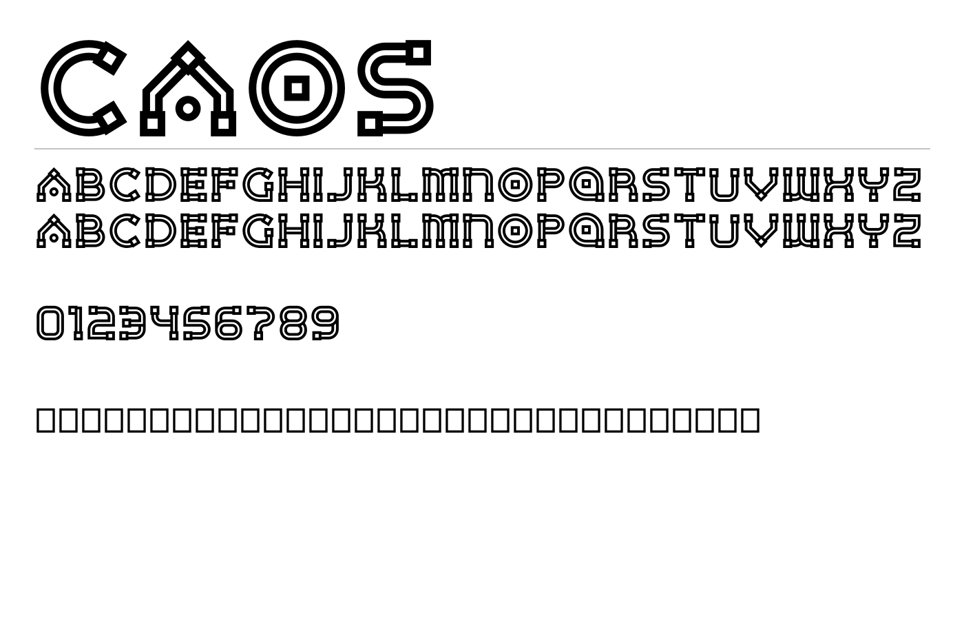 Caos Font preview