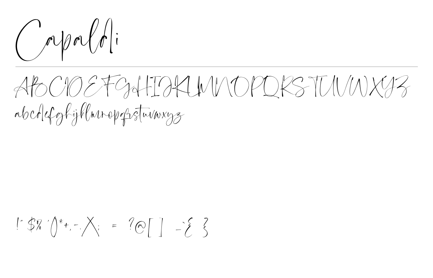 Capaldi Font preview