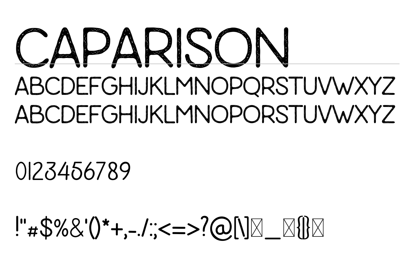 Caparison Font preview