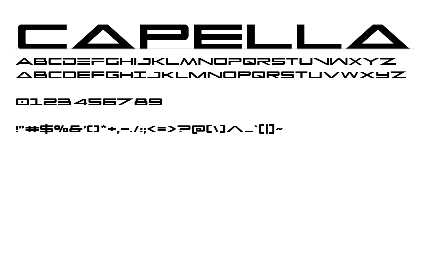 Capella Font preview