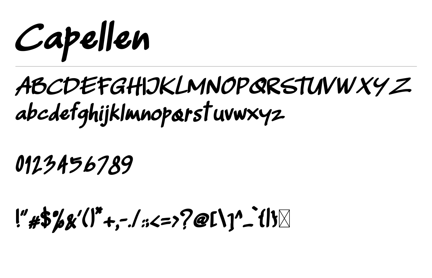 Capellen Font preview