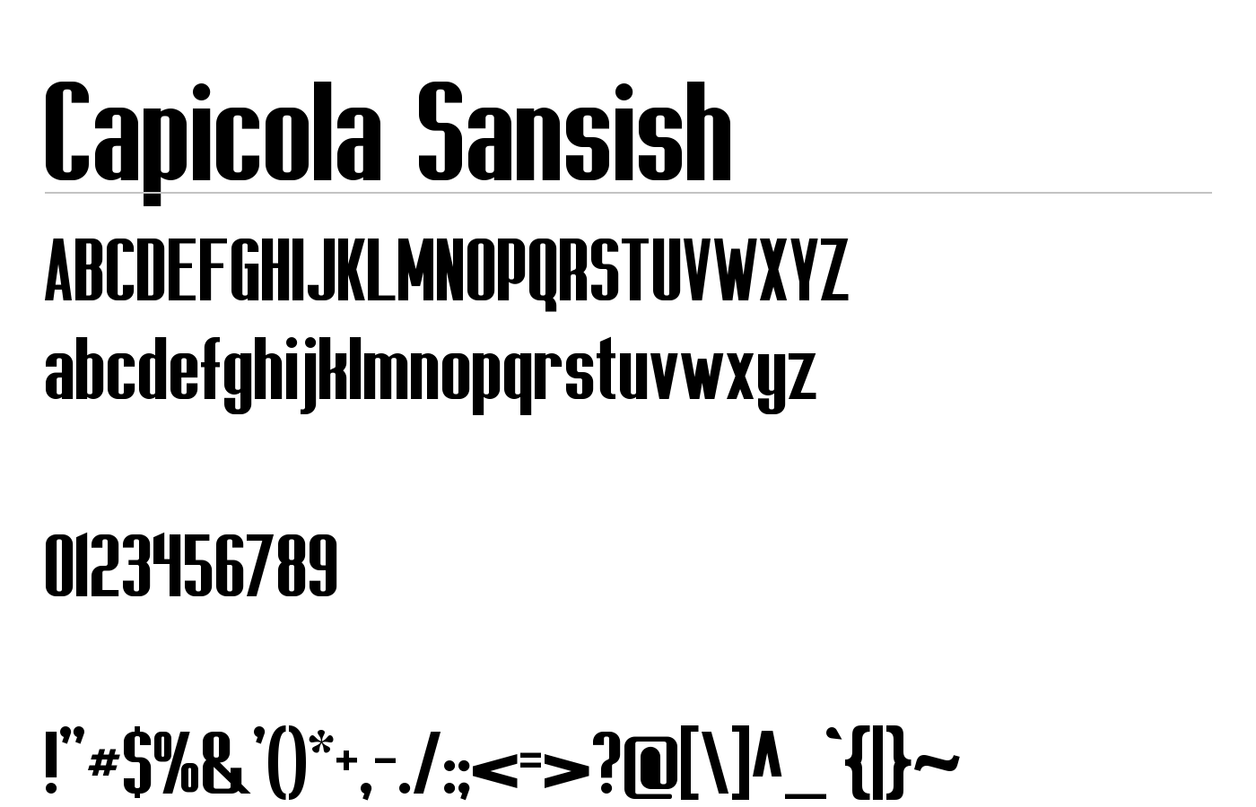 Capicola Sansish Font preview