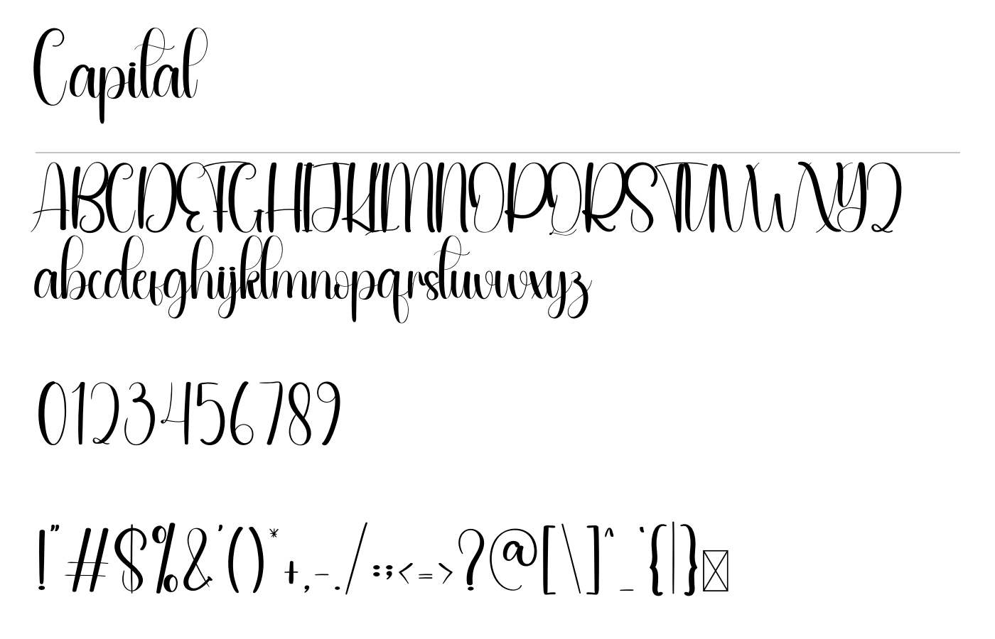 Capital Font preview