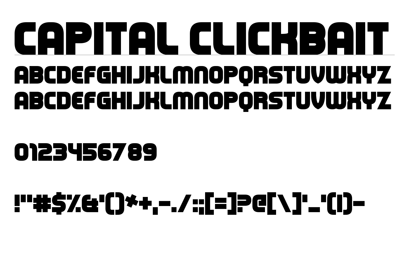 Capital Clickbait Font preview