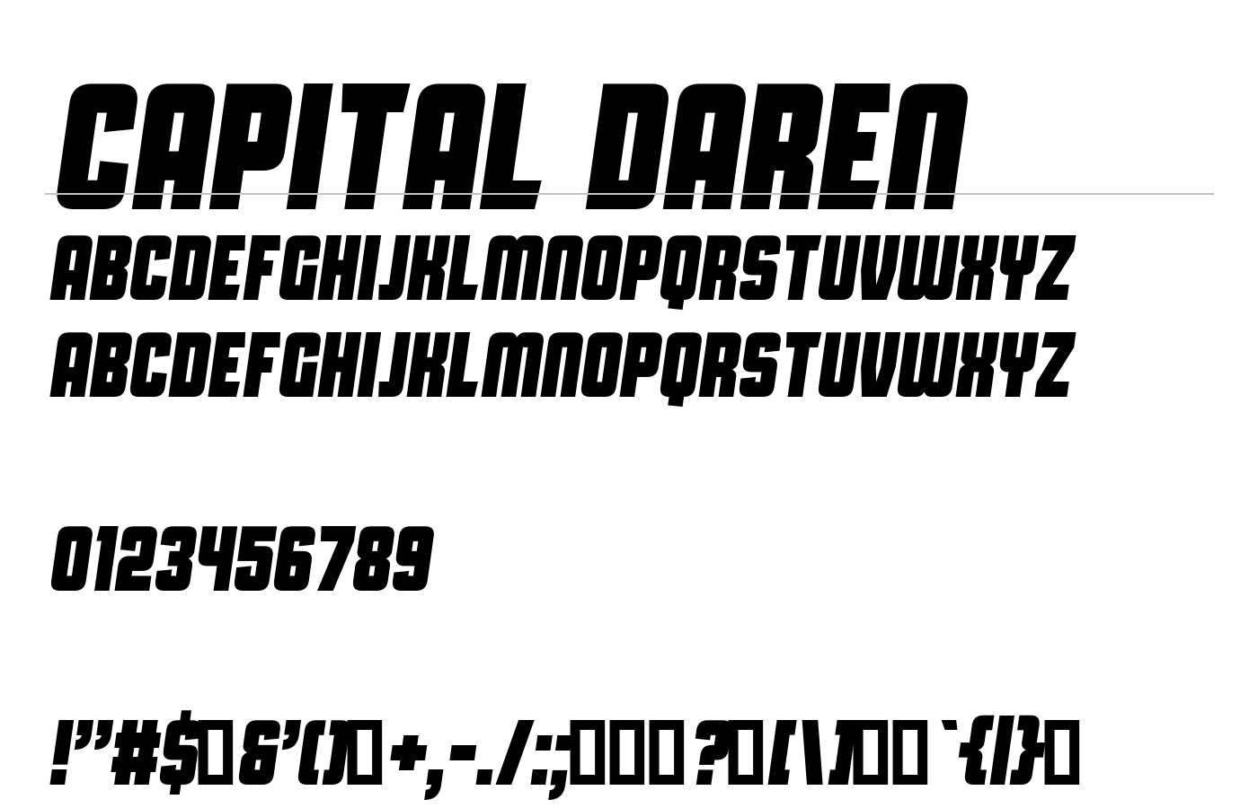 Capital Daren Font preview