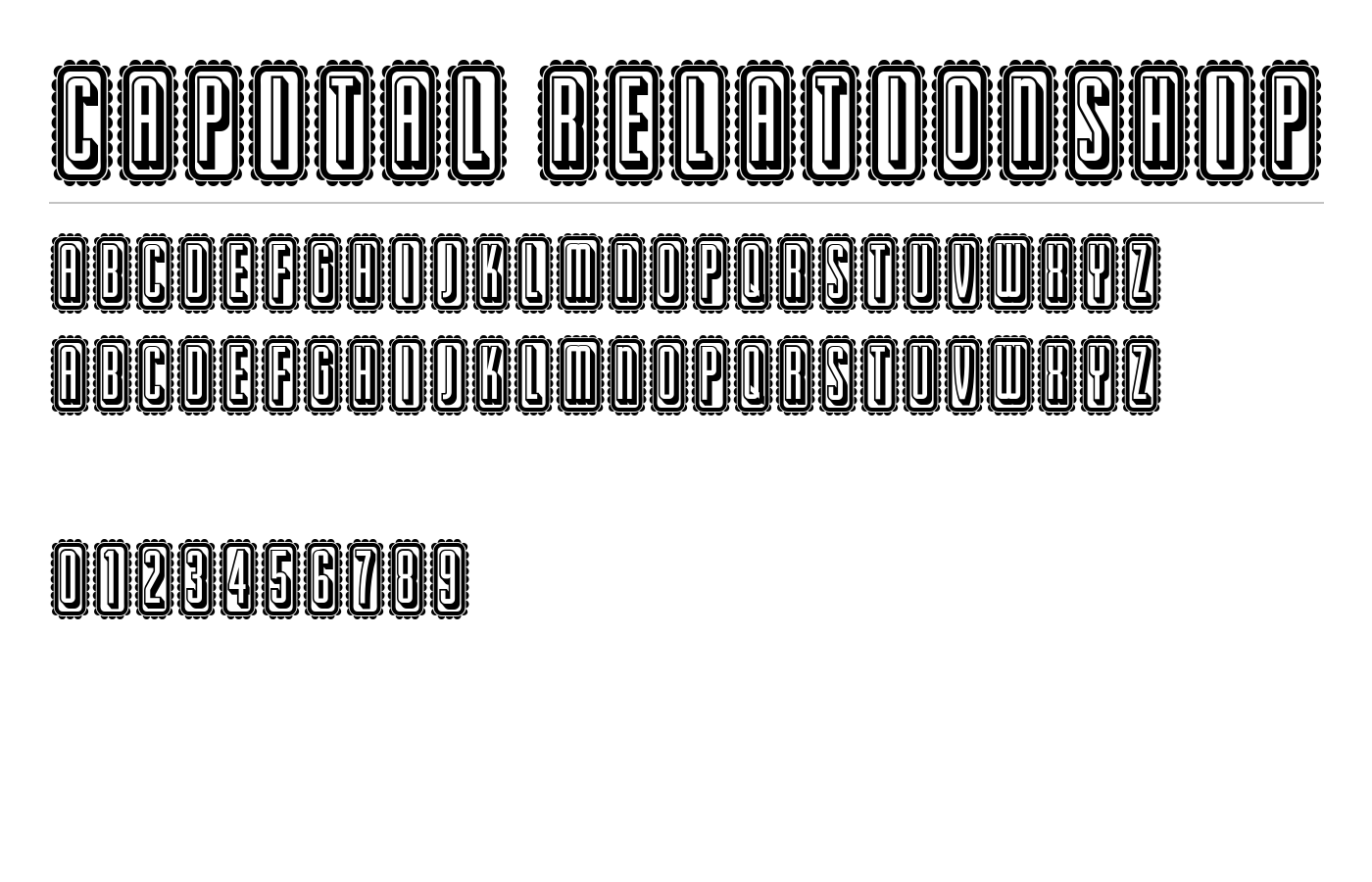 Capital Relationship Font preview