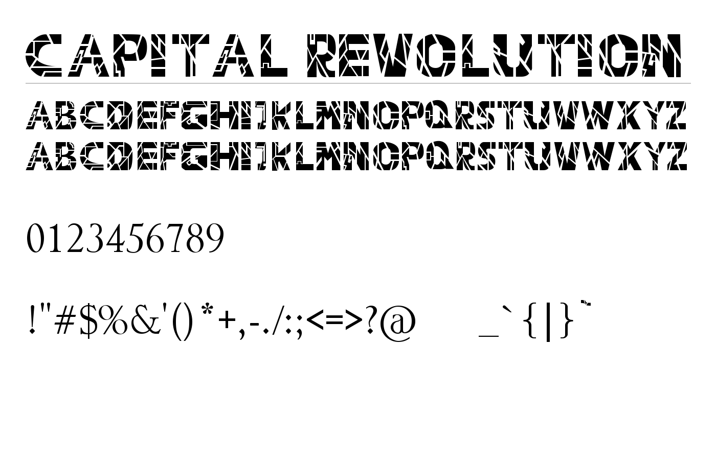 Capital Revolution Font preview
