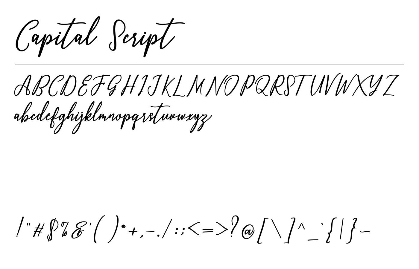 Capital Script Font preview