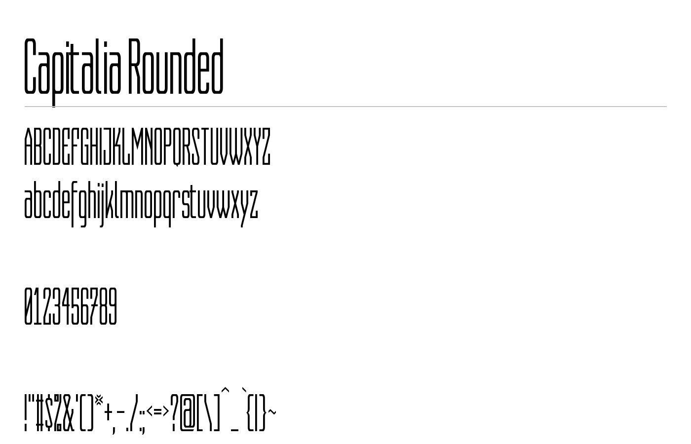 Capitalia Rounded Font preview