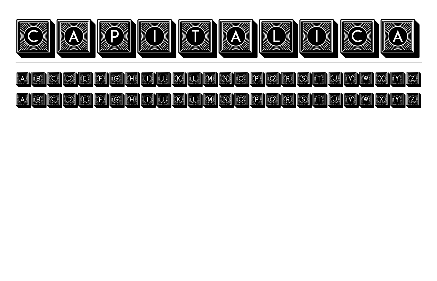 Capitalica Font preview