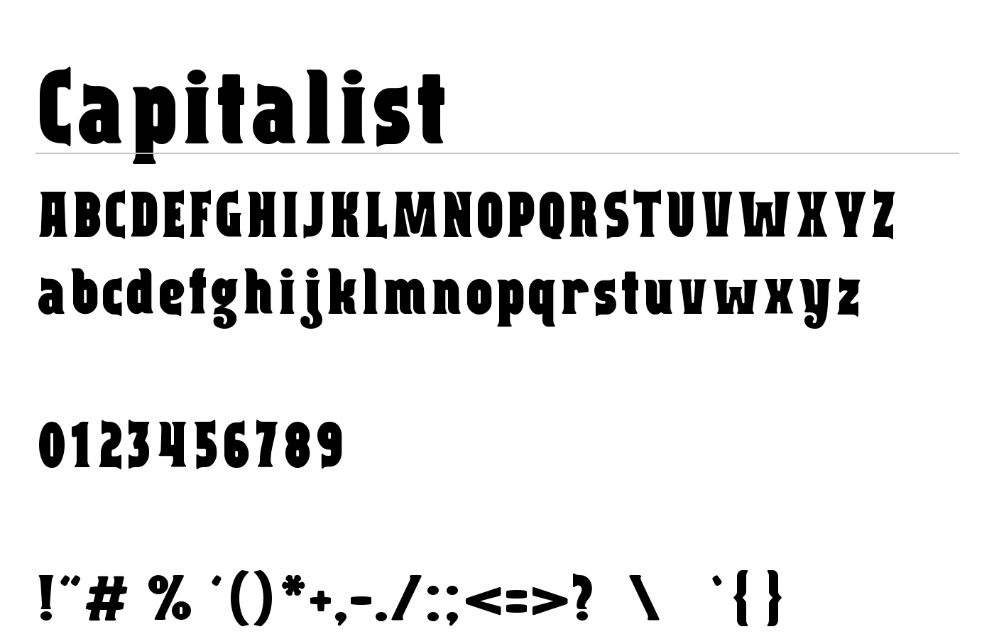 Capitalist Font preview