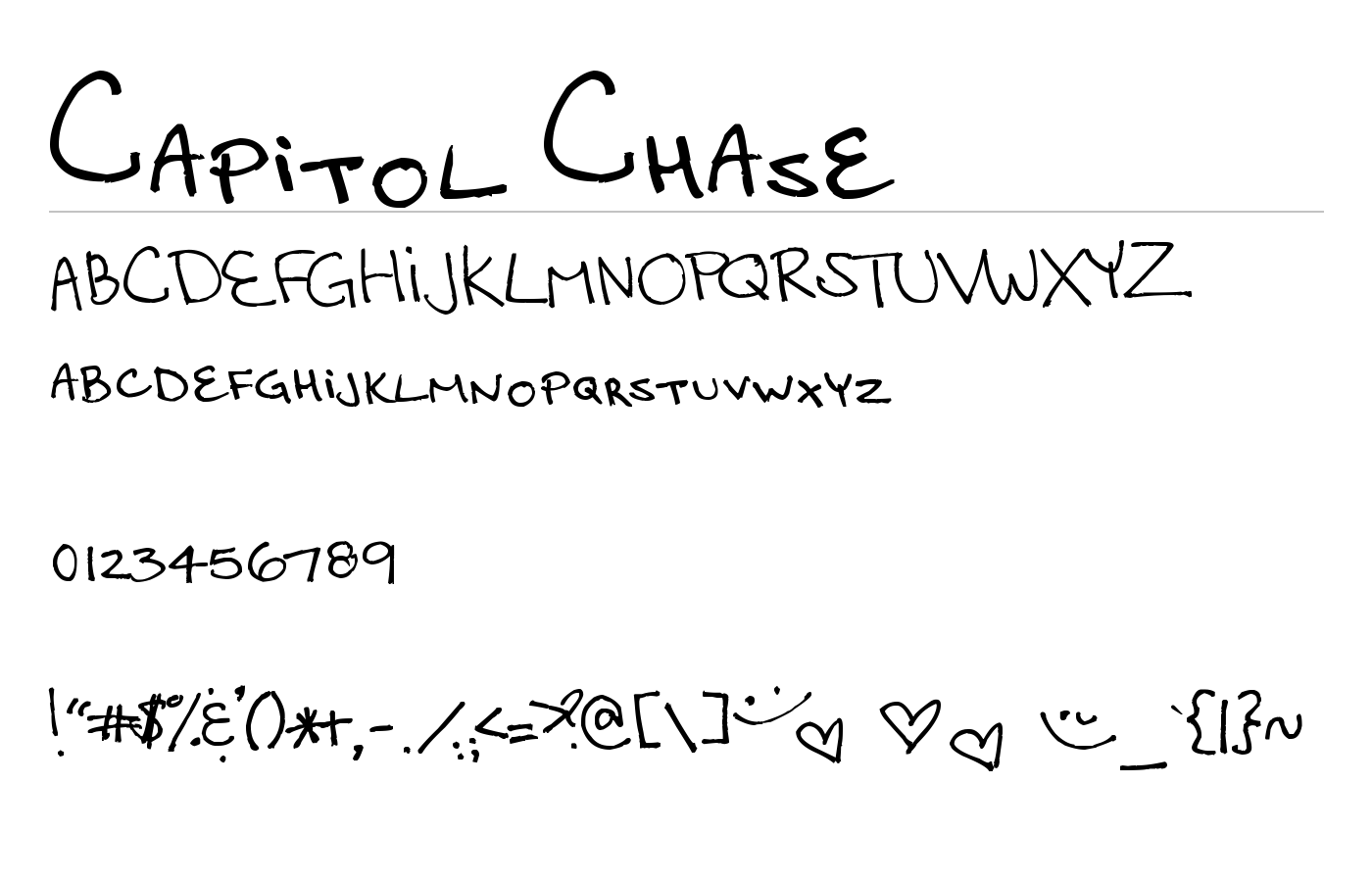 Capitol Chase Font preview
