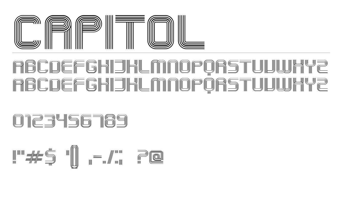 Capitol Font preview
