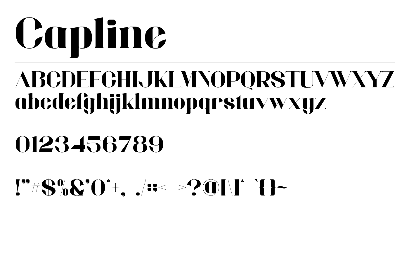 Capline Font preview