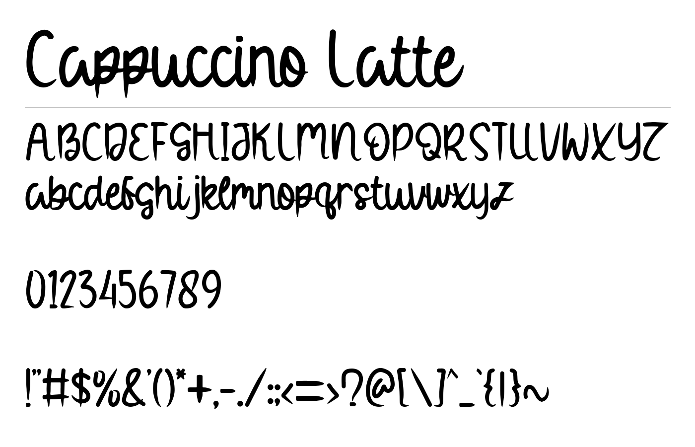 Cappuccino Latte Font preview
