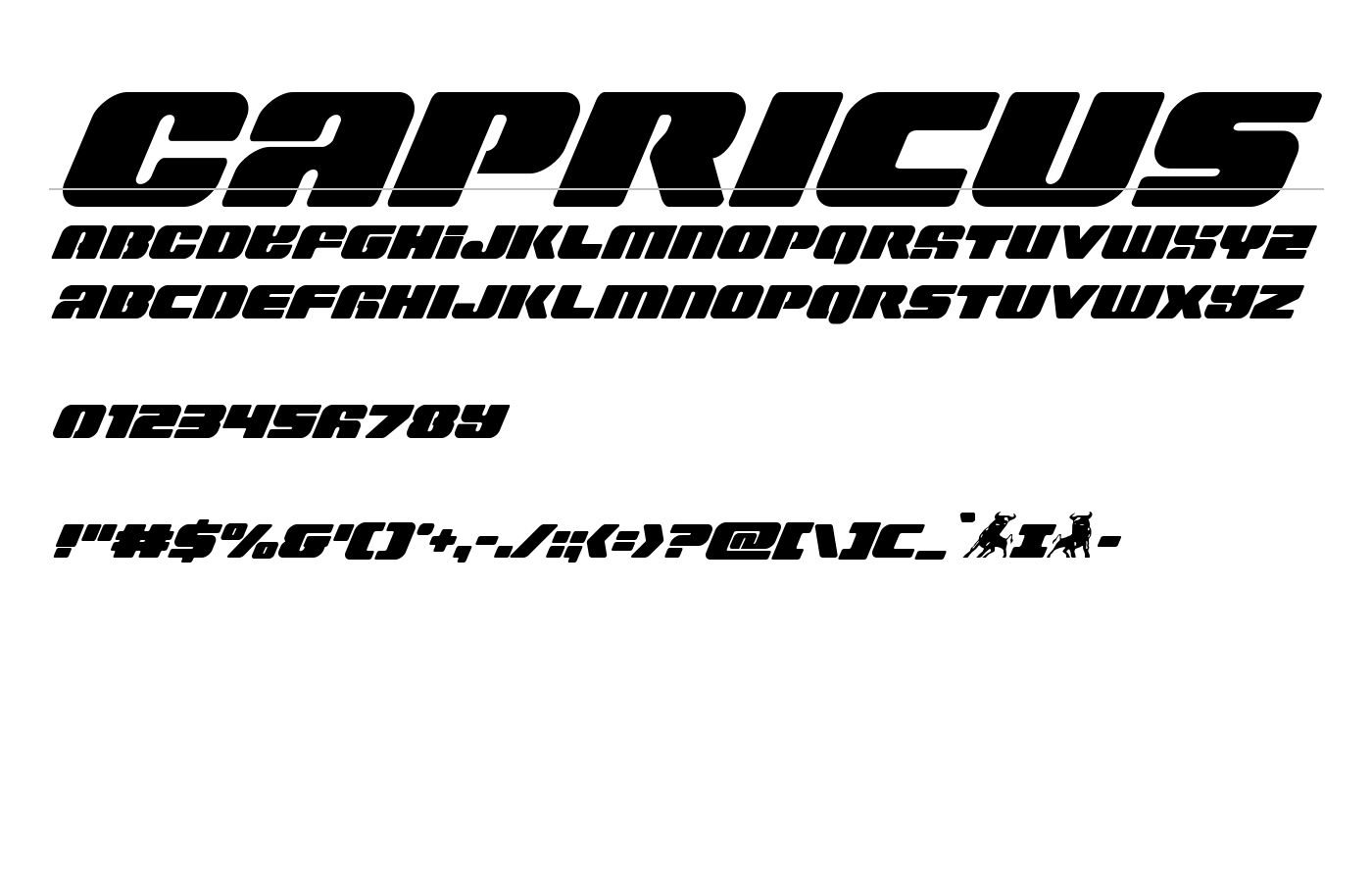 Capricus Font preview