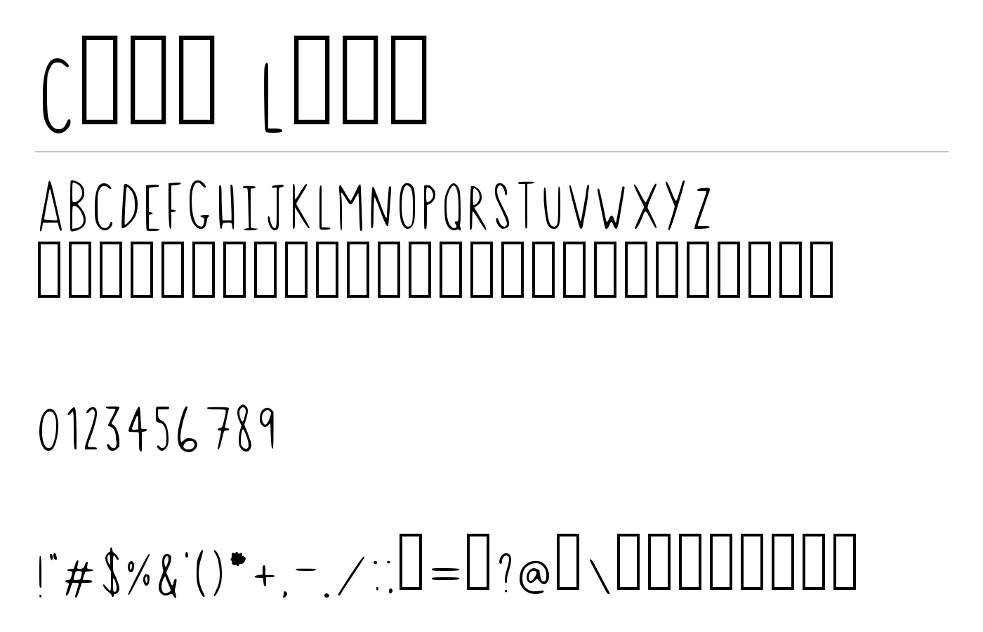 Caps Lock Font preview