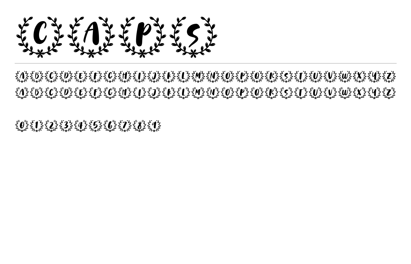 CAPS Font preview