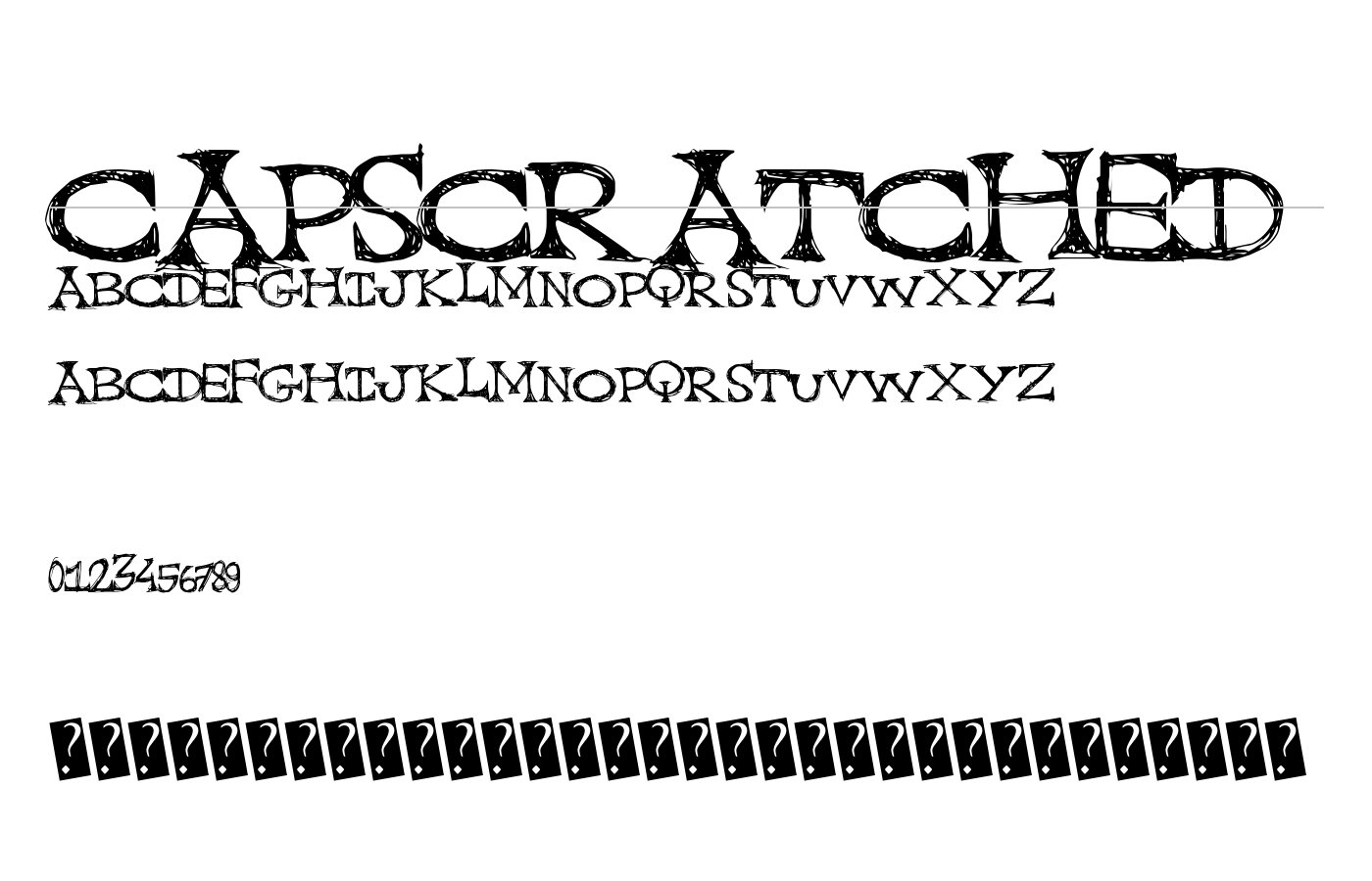 CapScratched Font preview