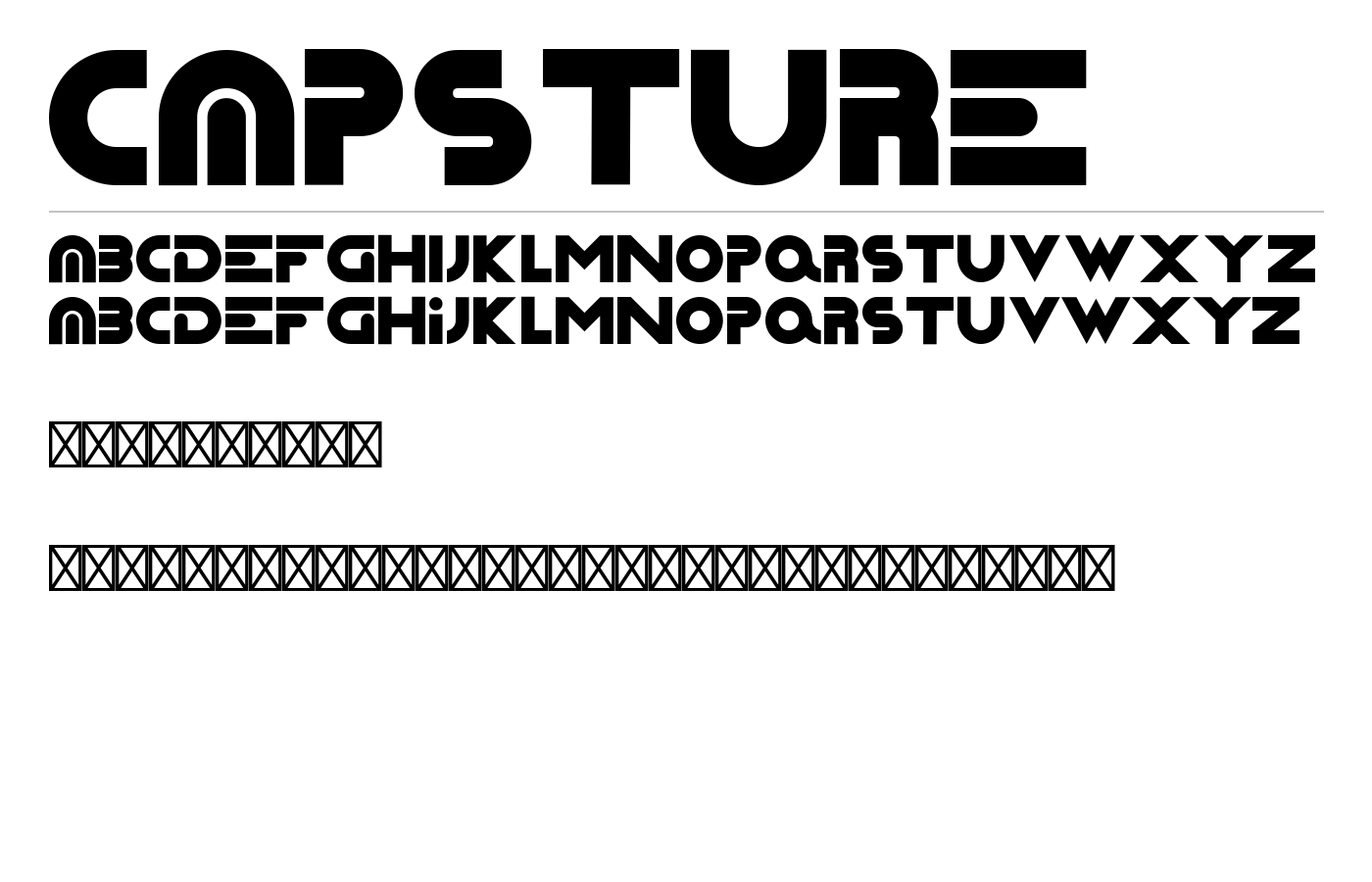 Capsture Font preview