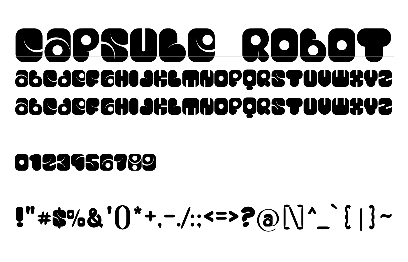 Capsule Robot Font preview