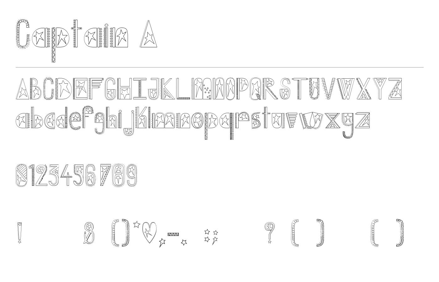 Captain A Font preview