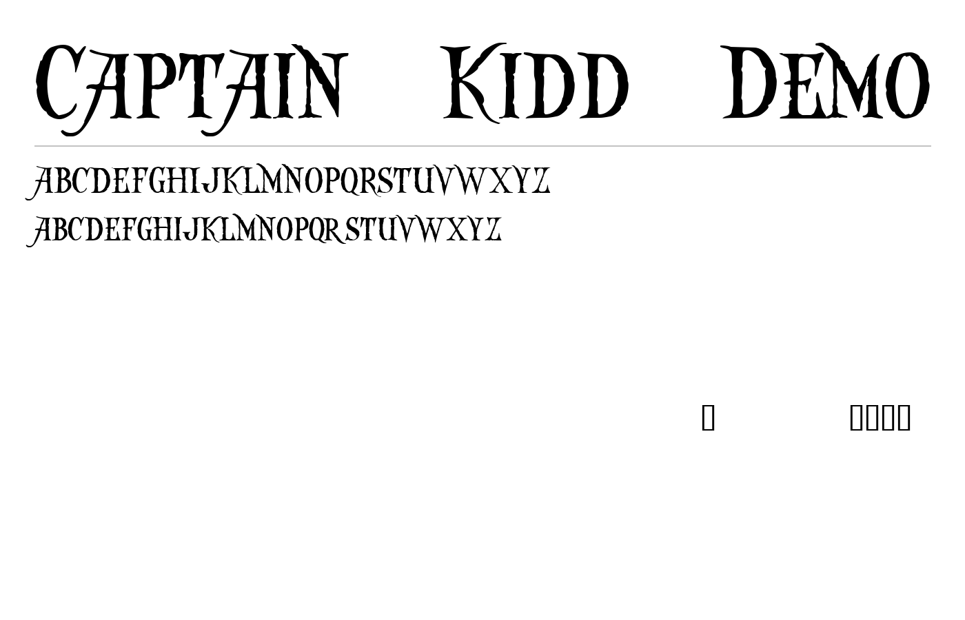 Captain Kidd Demo Font preview
