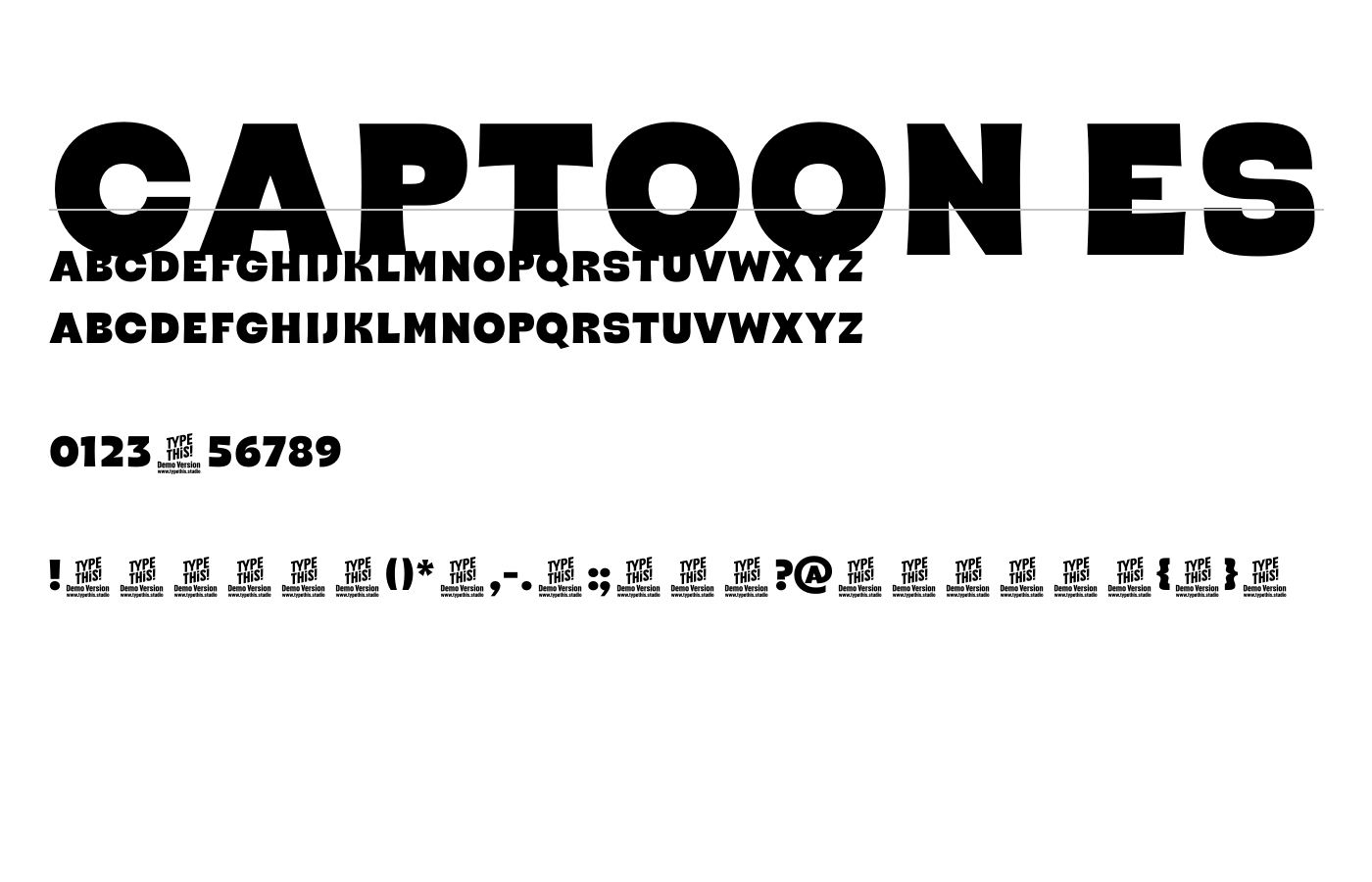Captoon ES Font preview