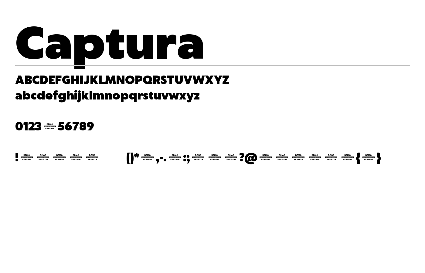 Captura Font preview